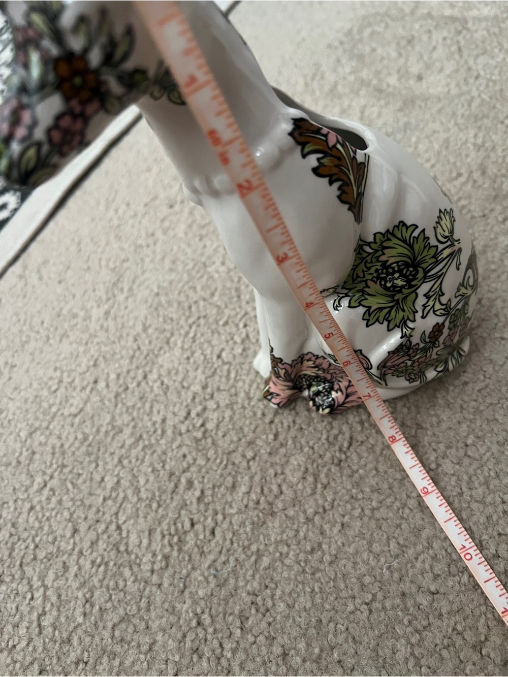 Anthropologie Floral Whippet Dog Vase - Picture 11 of 11